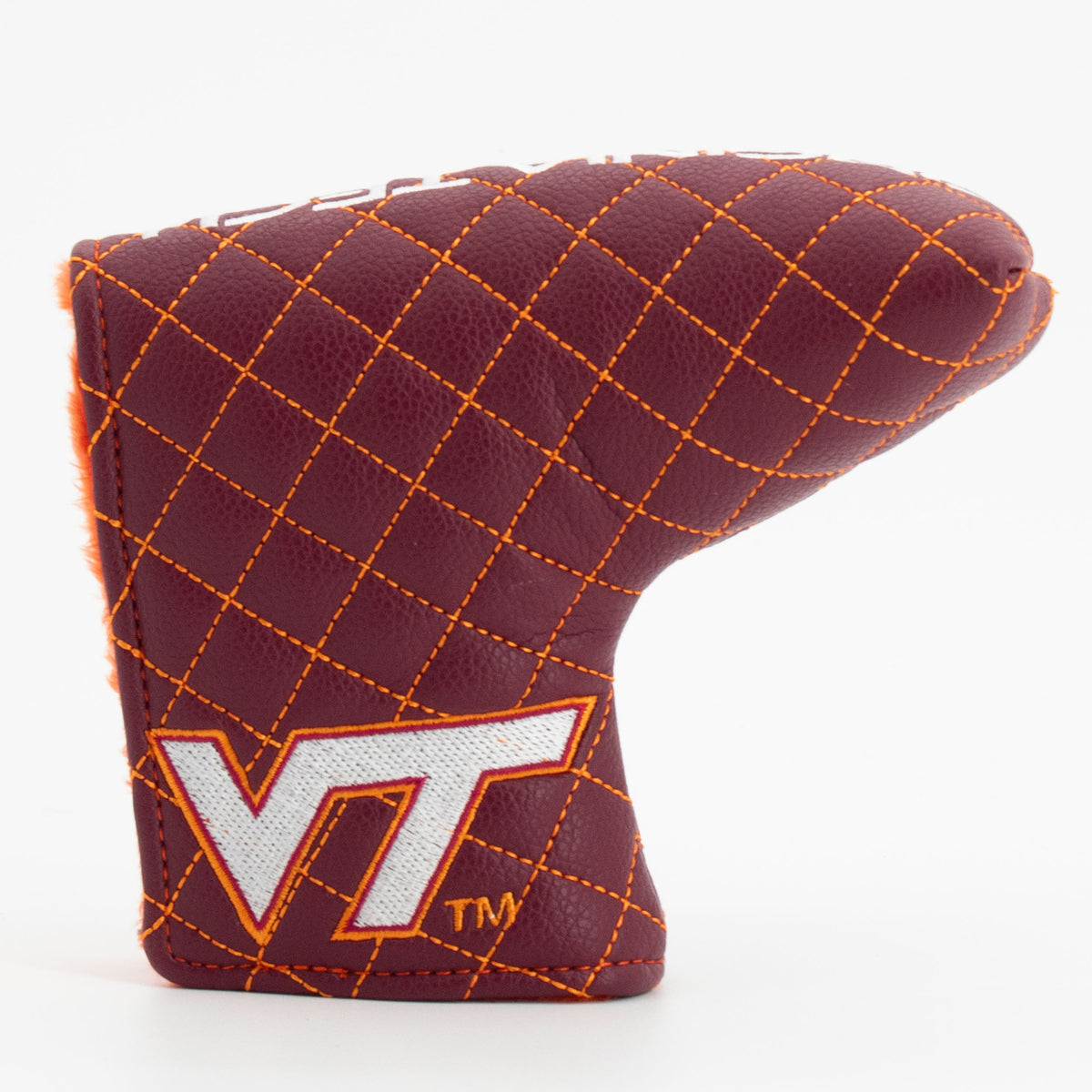 Virginia Tech Hokies Solid Quilted Blade Putter Cover, front view
