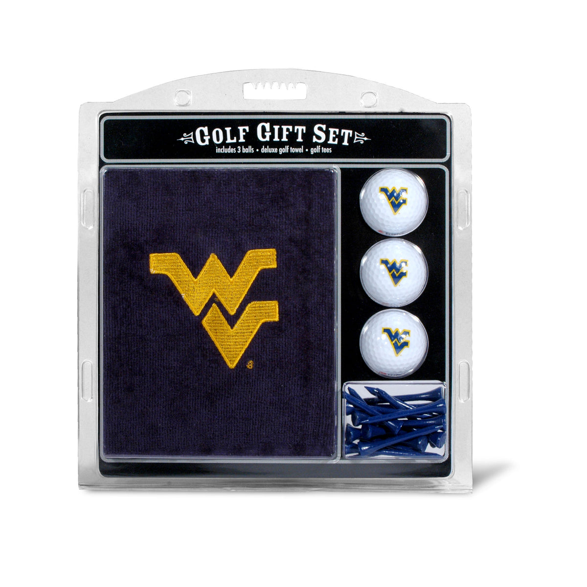 West Virginia Mountaineers Embroidered Towel Golf Gift Set
