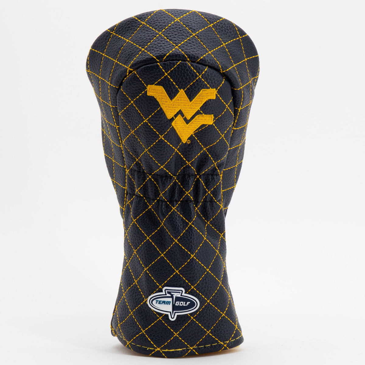 West Virginia Mountaineers Solid Quilted Fairway Headcover, back view