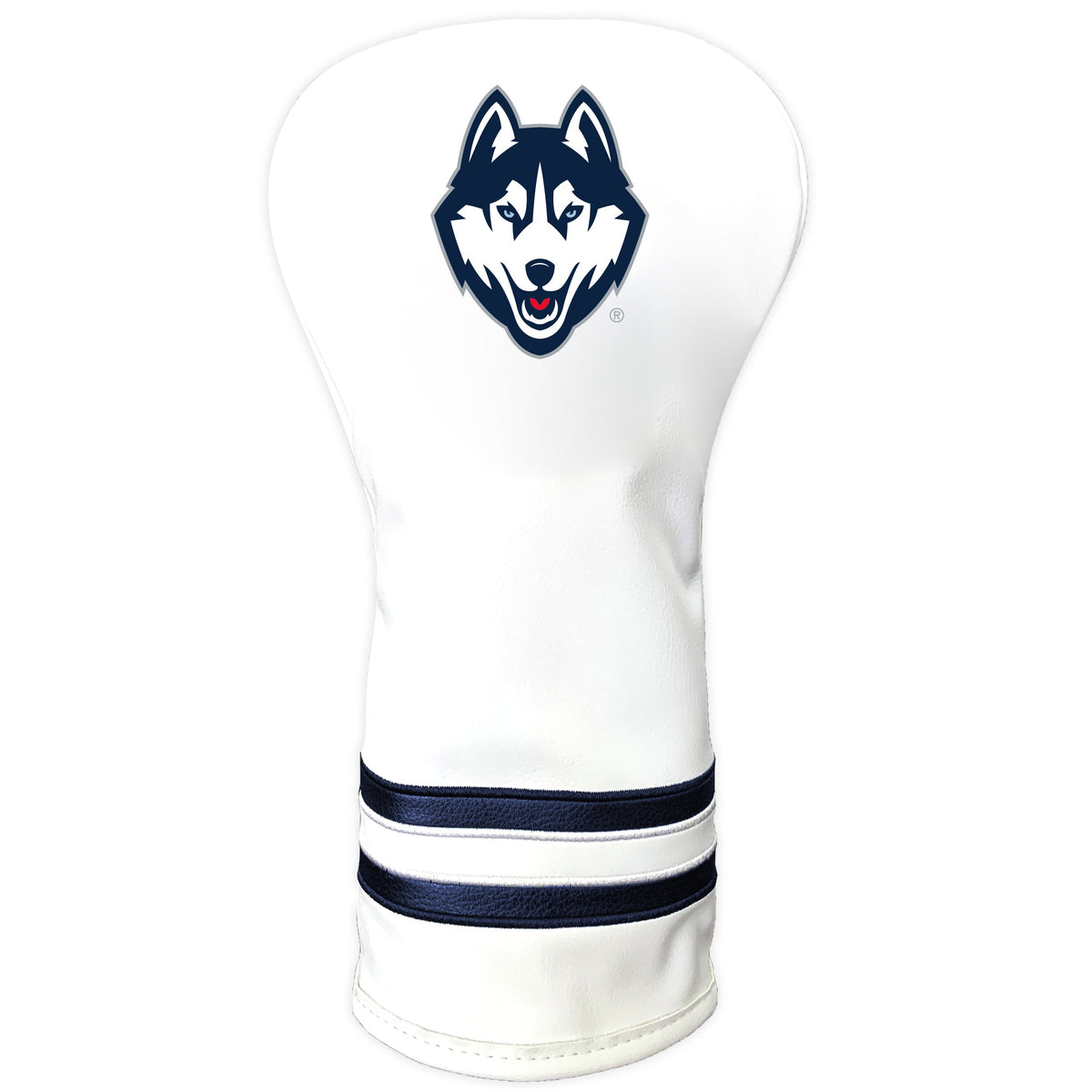 UConn Huskies vintage driver white printed golf headcover