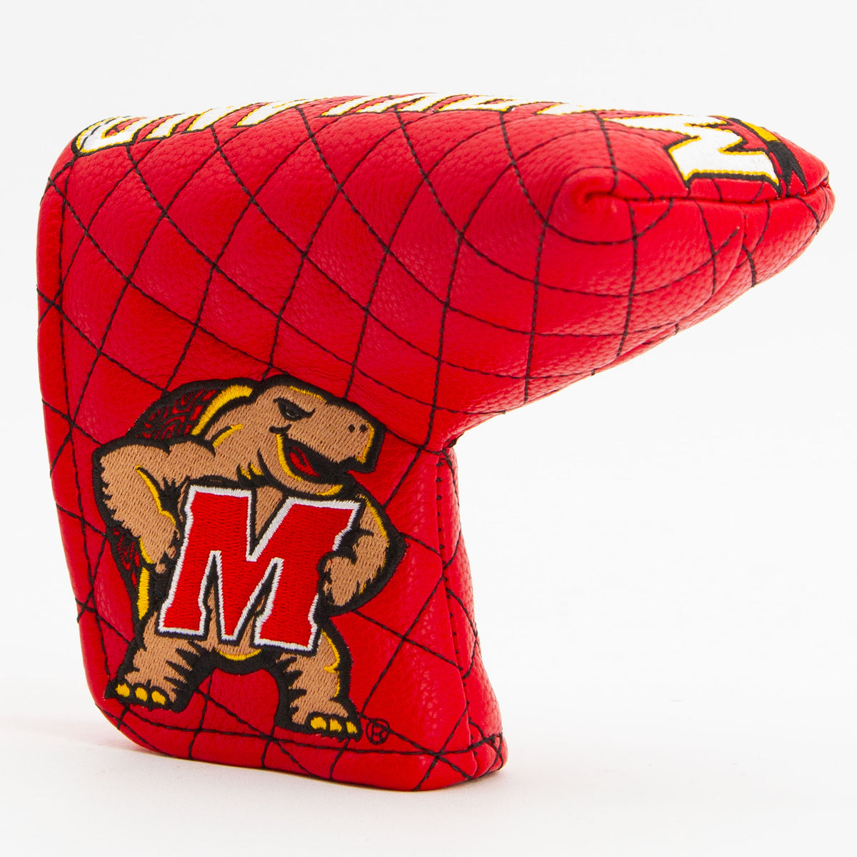 Maryland Terrapins Solid Quilted Blade Putter Cover, angled view