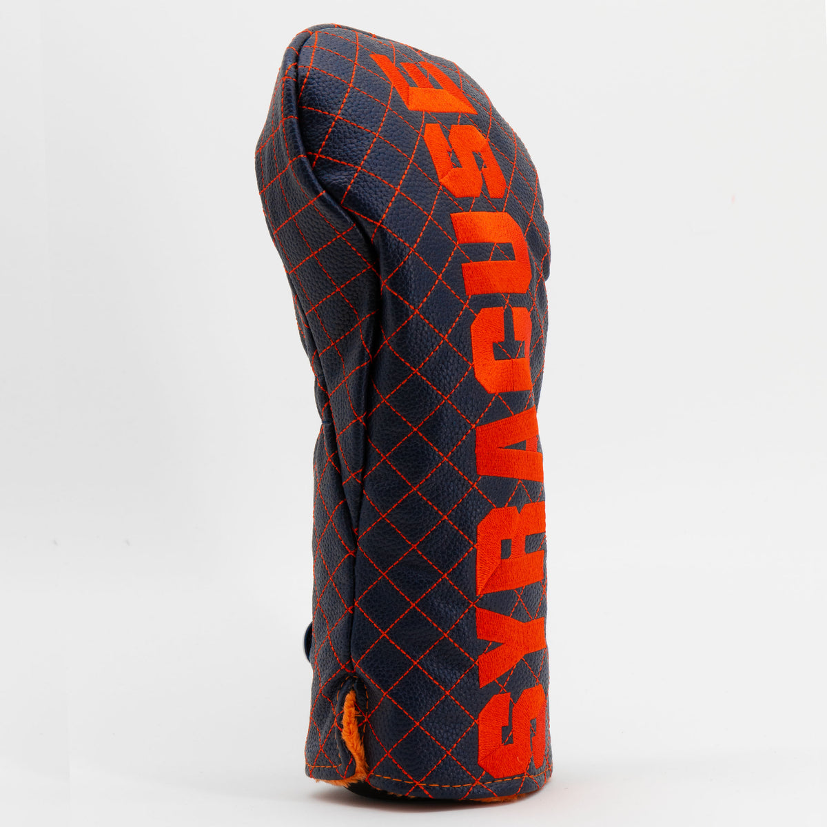 Syracuse Orange Solid Quilted Driver Headcover, angled view