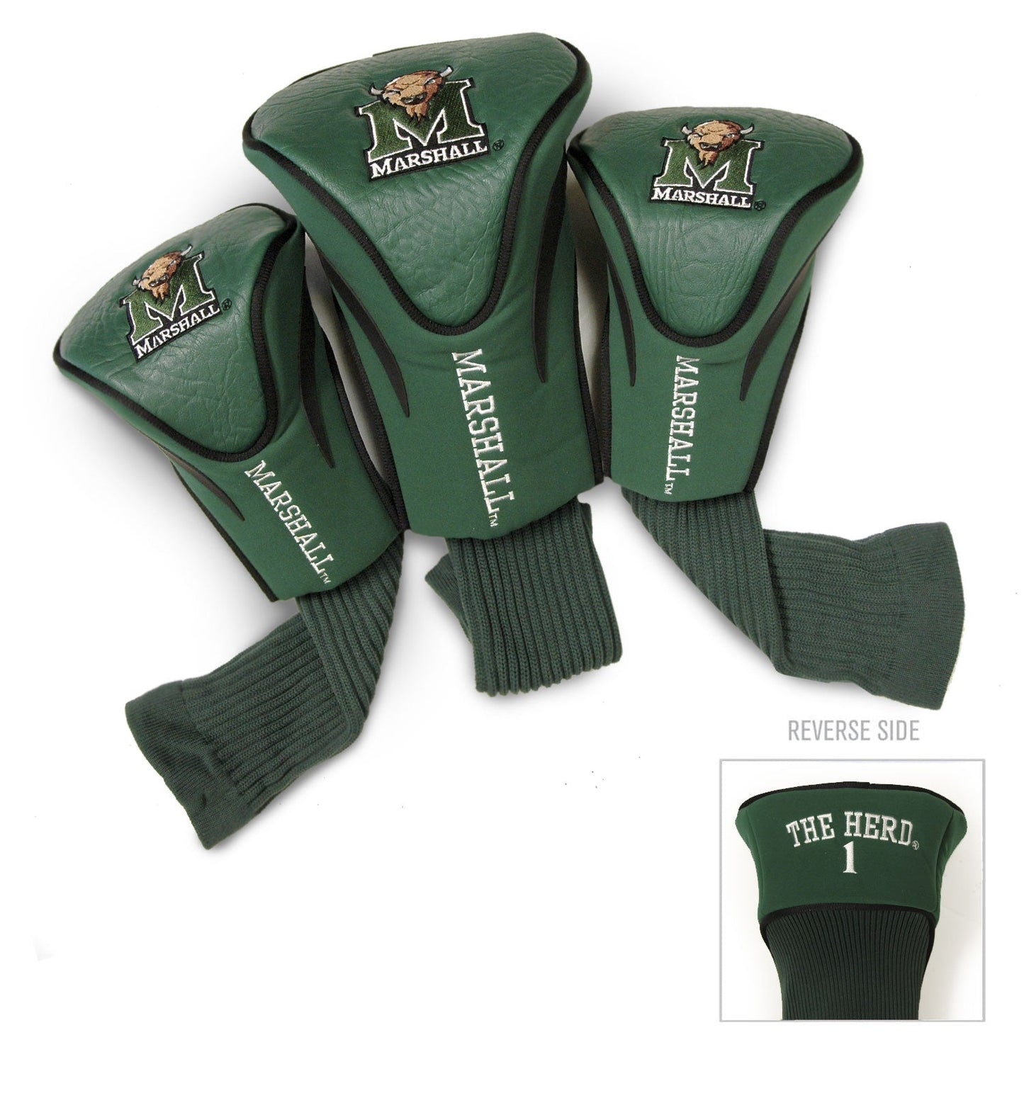 Marshall Thundering Herd 3 Pack Contour Sock Headcovers - Club Rehab