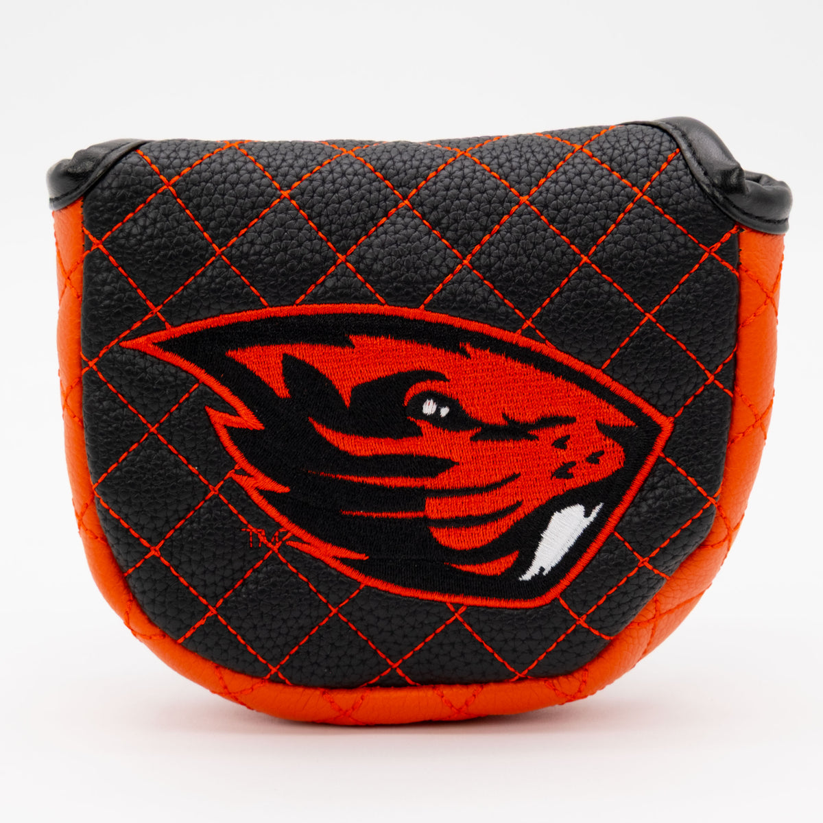 Oregon State Beavers Solid Quilted Mallet Putter Cover, front view