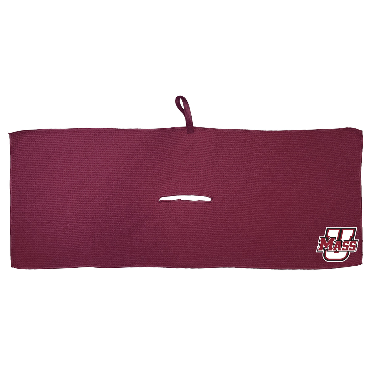 UMass Minutemen 16 x 40 microfiber golf towel with team logo