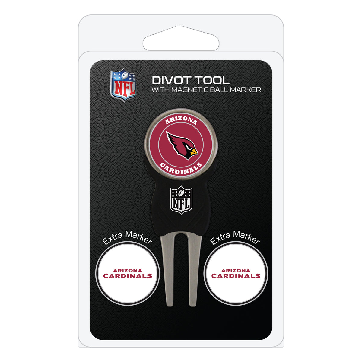 Arizona Cardinals divot repair tool and three ball markers
