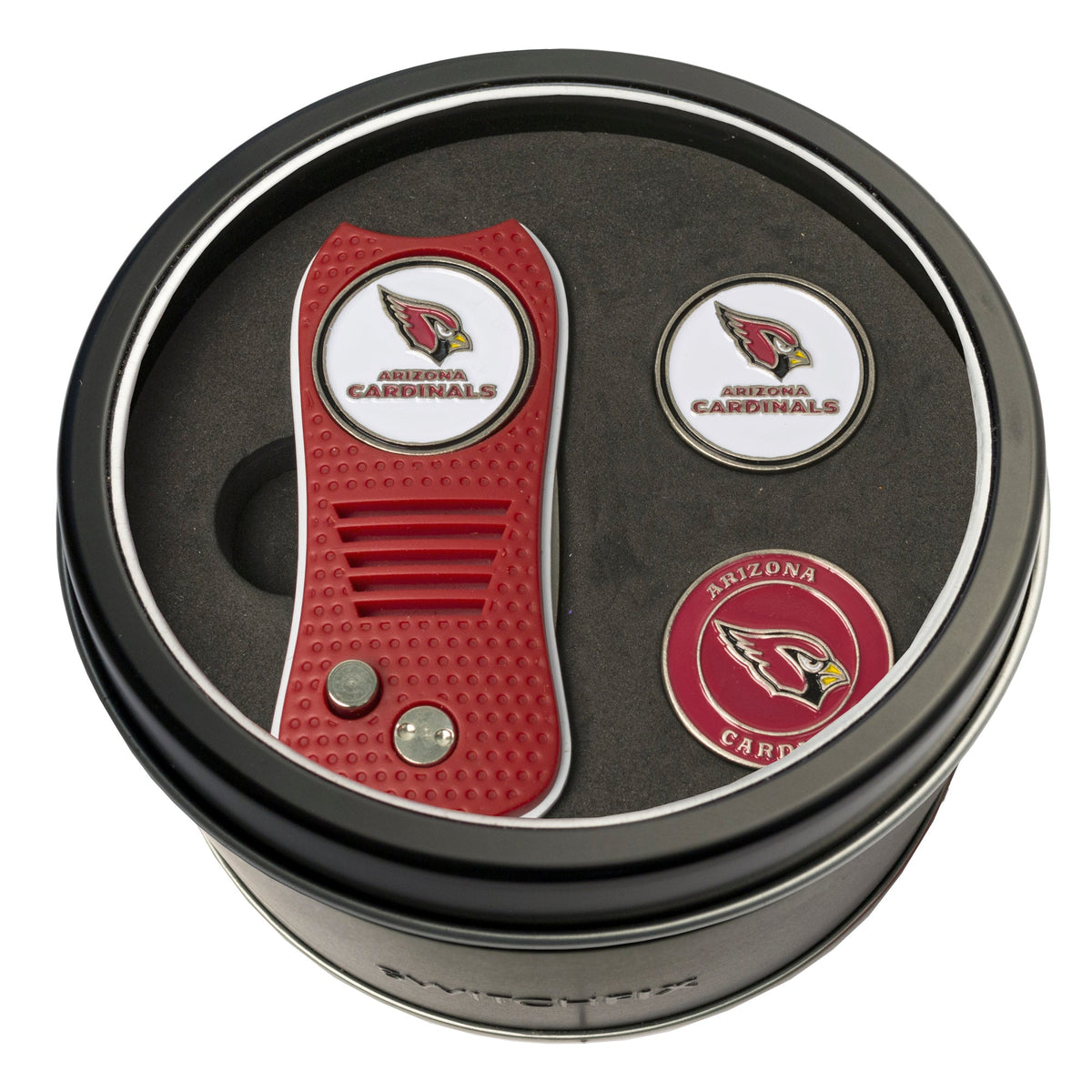 Arizona Cardinals Switchblade divot tool and ball marker tin gift set