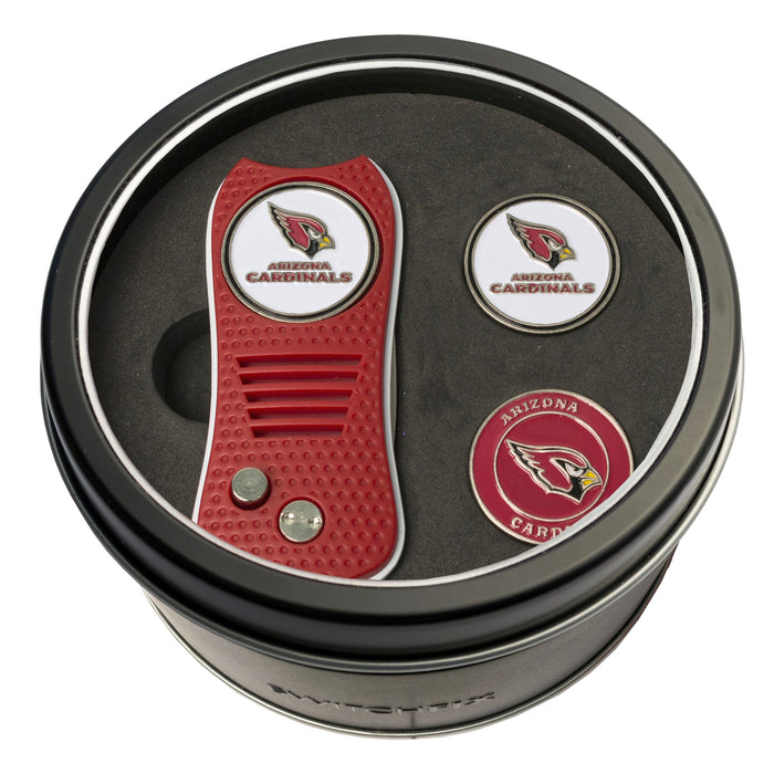 Arizona Cardinals Switchblade divot tool and ball marker tin gift set