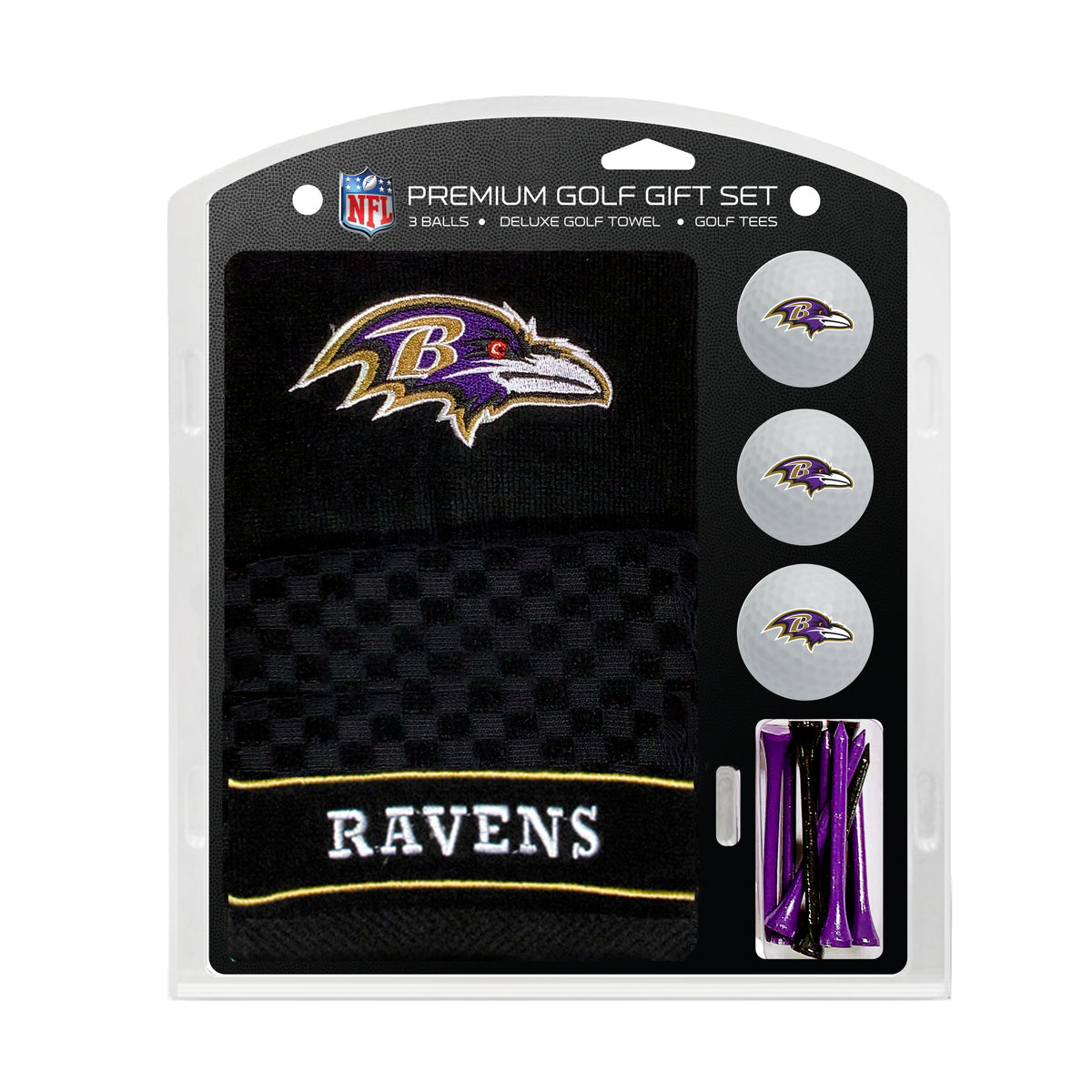 Baltimore Ravens Embroidered Towel Golf Gift Set