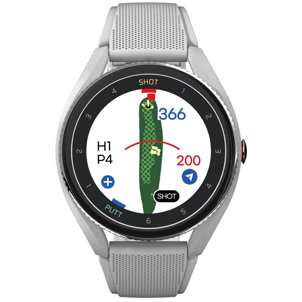 Gray Voice Caddie T9 GPS watch with course view