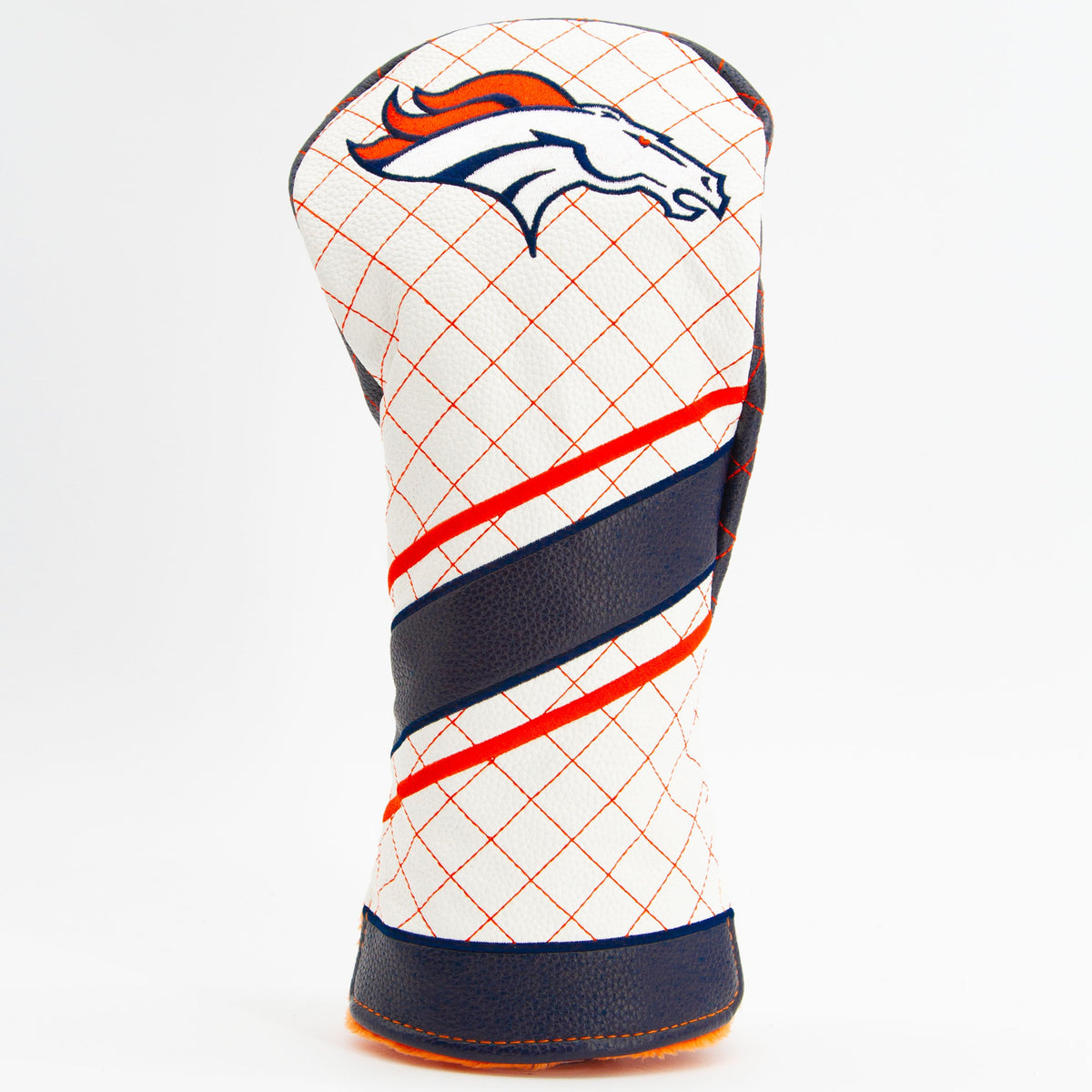 Denver Broncos Striped Quilted Driver Headcover, front view