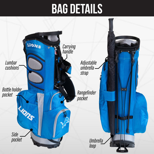 Detroit Lions Fairway Stand Bag - Image 2 - Club Rehab