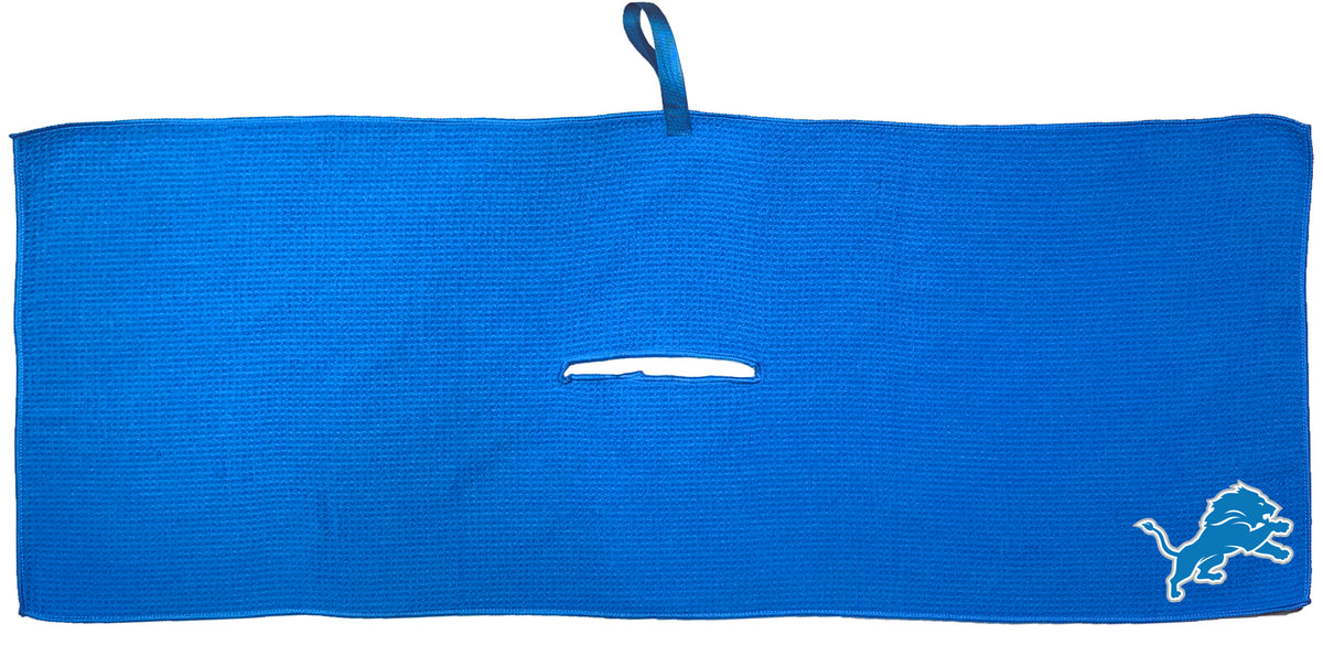 Detroit Lions 16 x 40 microfiber golf towel with team logo