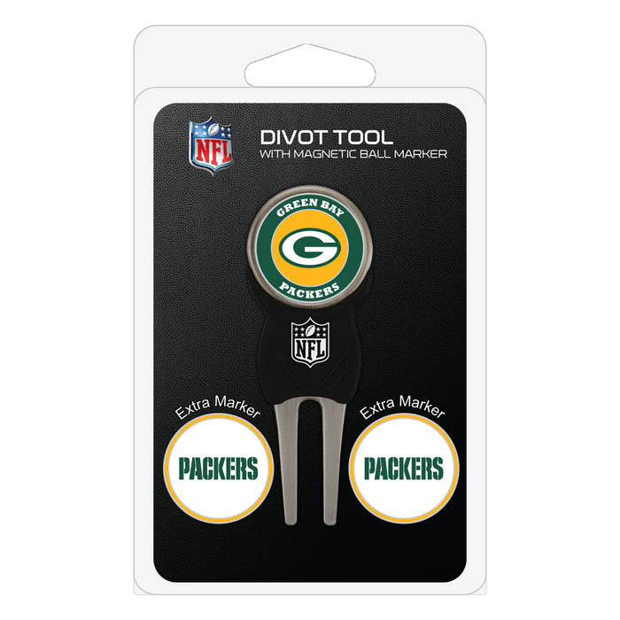 Green Bay Packers divot repair tool and three ball markers