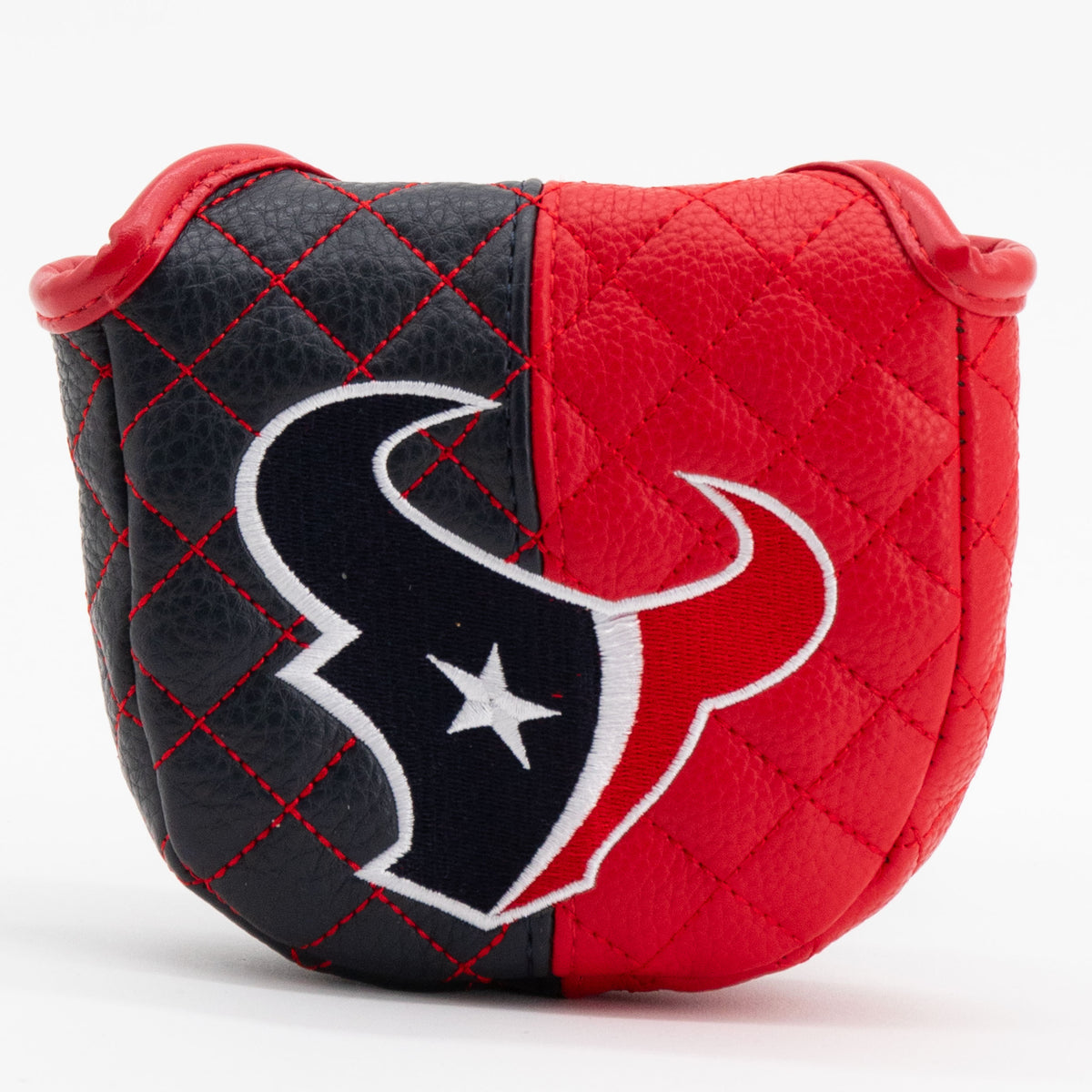 Houston Texans Split Mallet Putter quilted headcover, front view