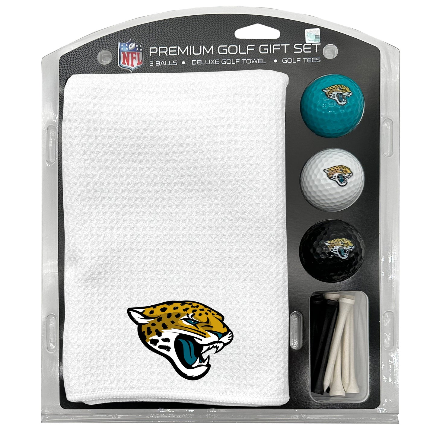 Jacksonville Jaguars White Microfiber Towel Golf Gift Set - Club Rehab