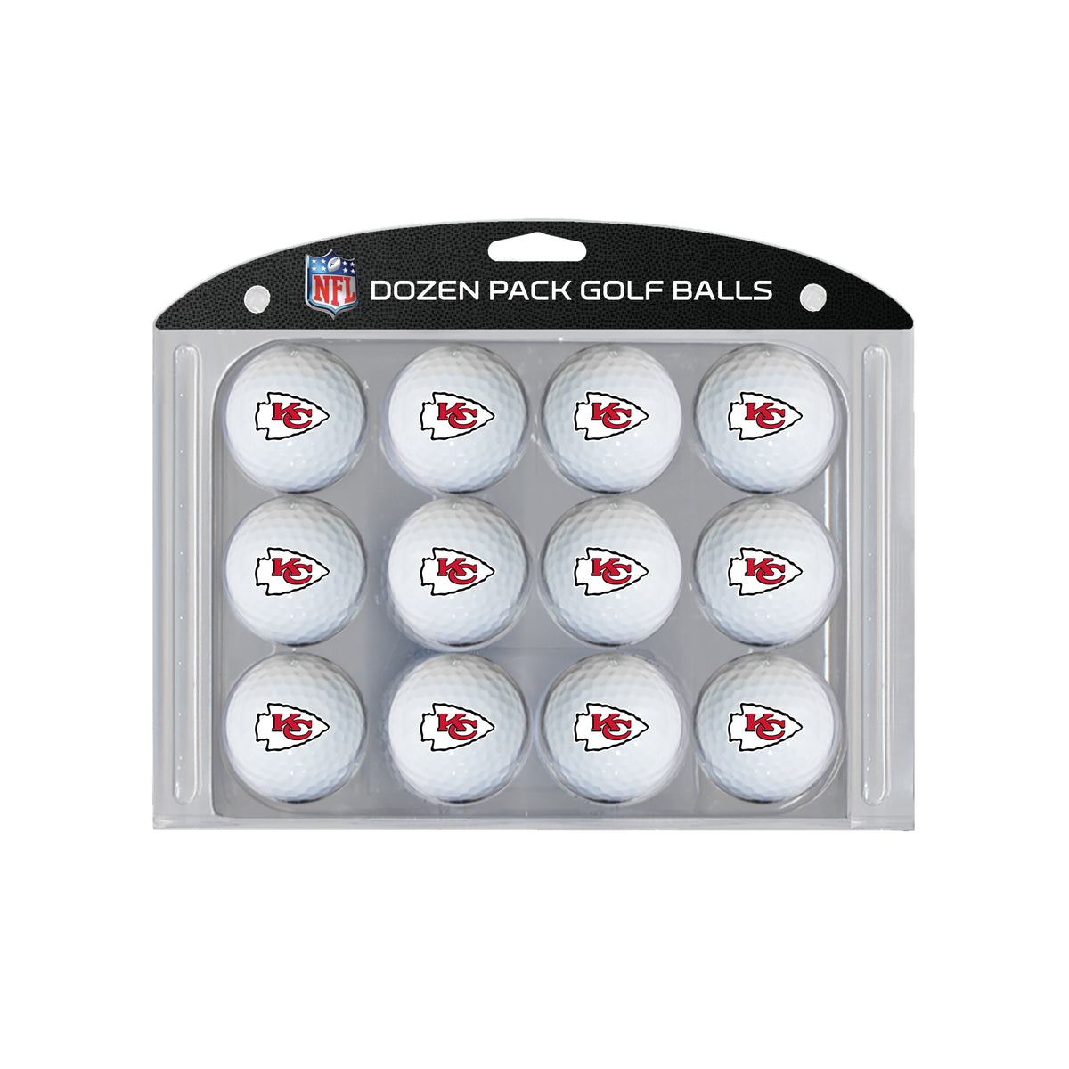 Kansas City Chiefs logo golf balls, 12 pack