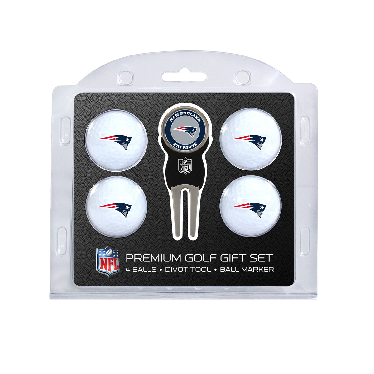 New England Patriots 4-Ball Golf Gift Set