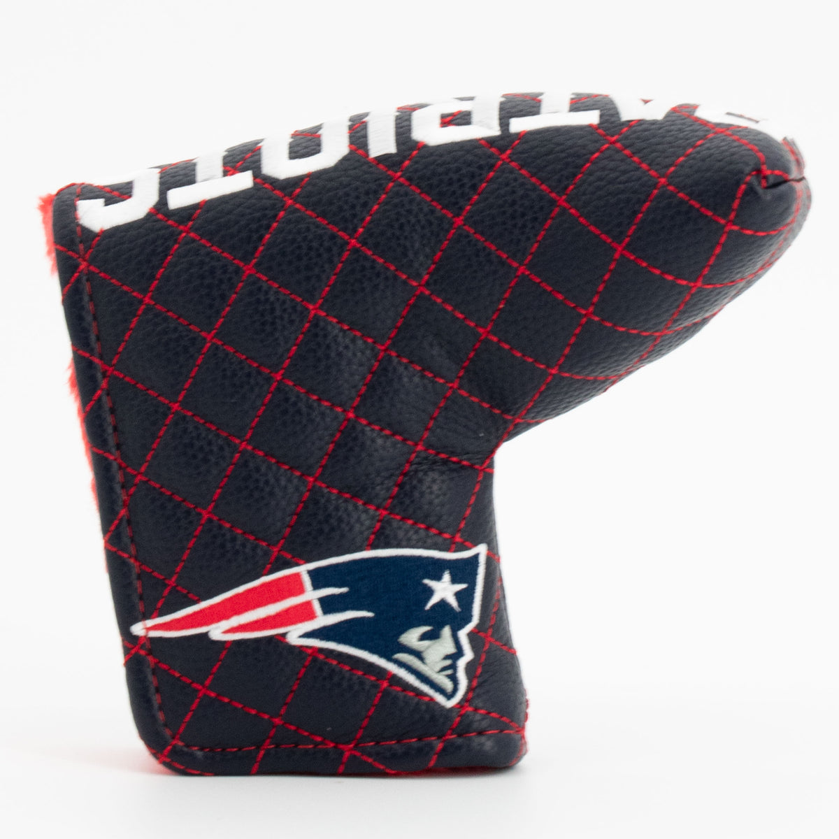 New England Patriots Solid Blade Putter quilted headcover, front view