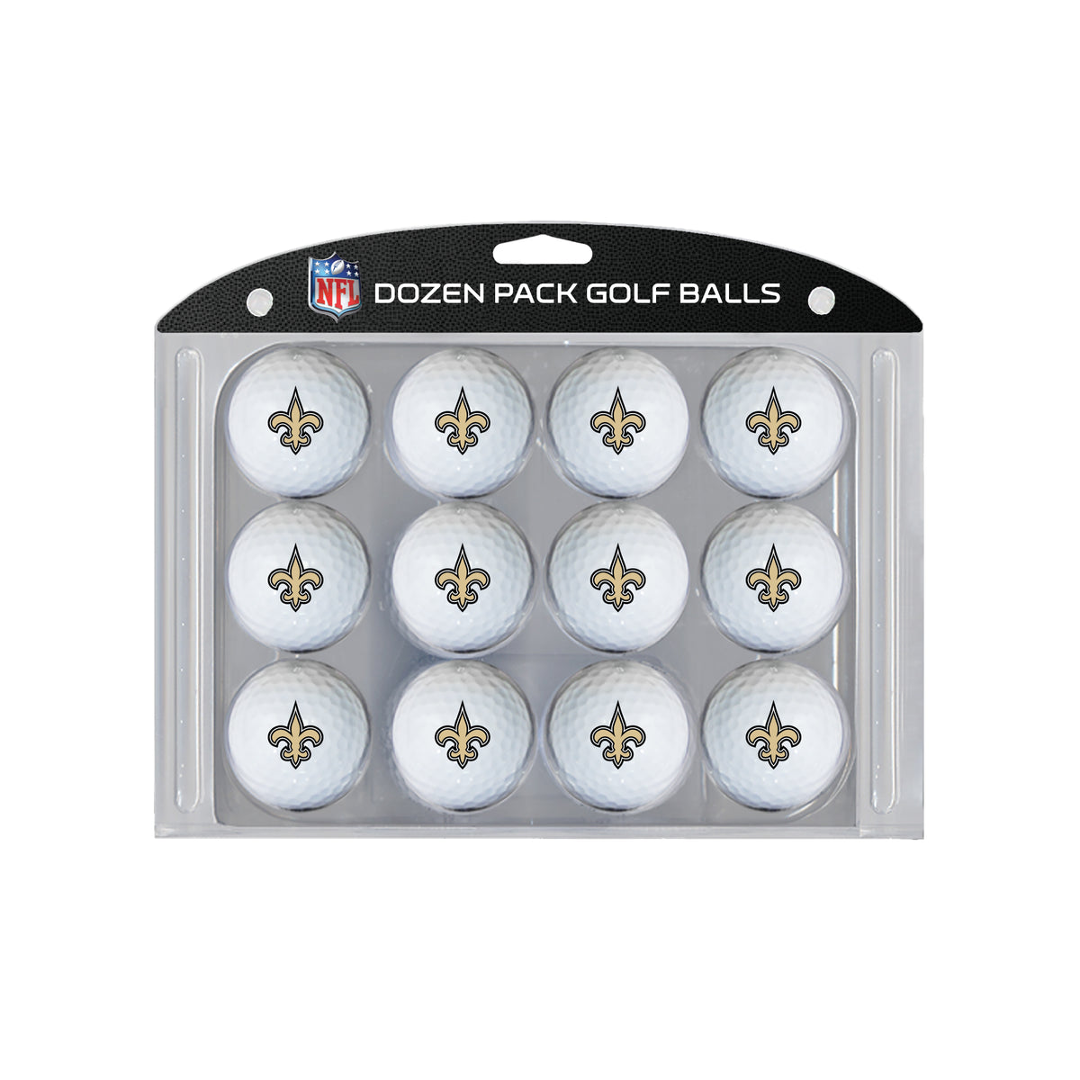 New Orleans Saints logo golf balls, 12 pack