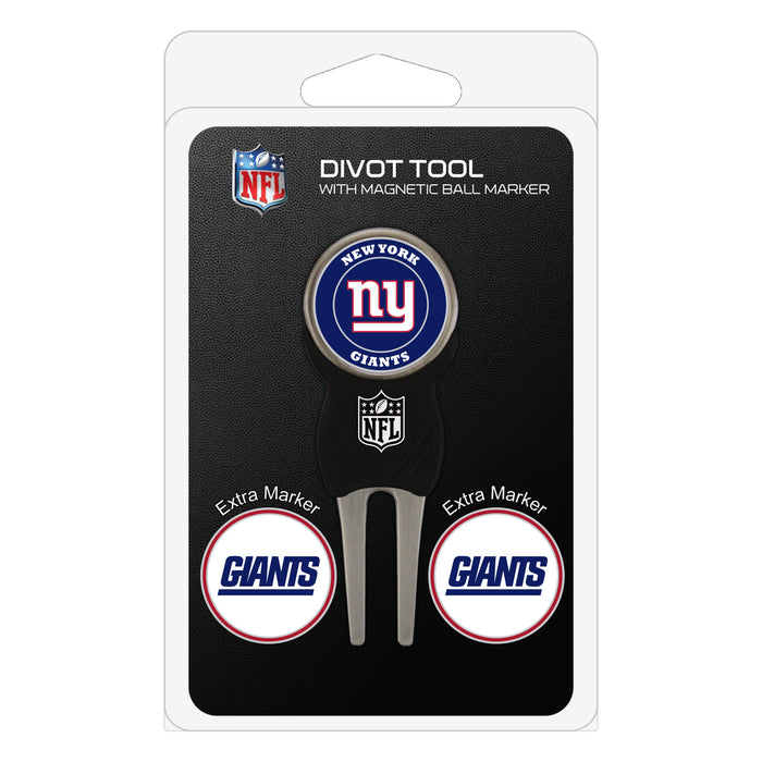 New York Giants divot repair tool and three ball markers