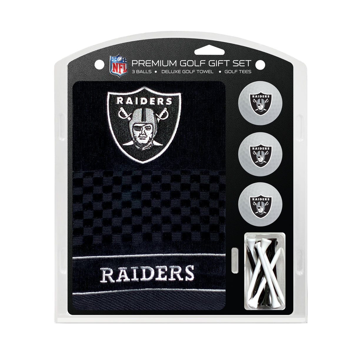 Las Vegas Raiders Embroidered Towel Golf Gift Set