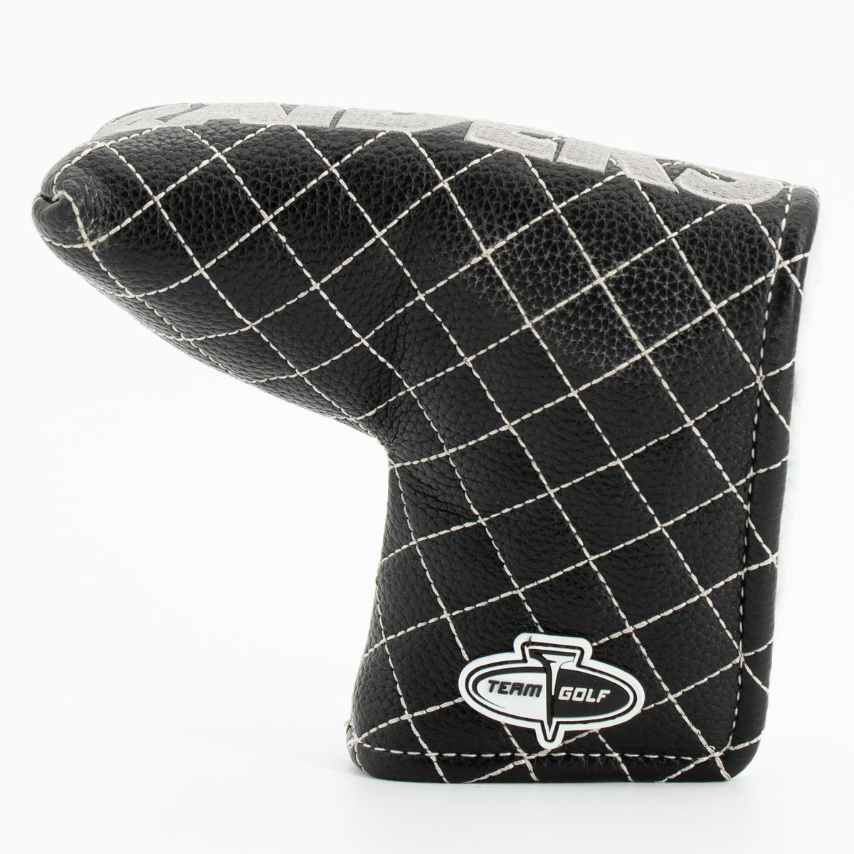 Las Vegas Raiders Solid Blade Putter quilted headcover, back view