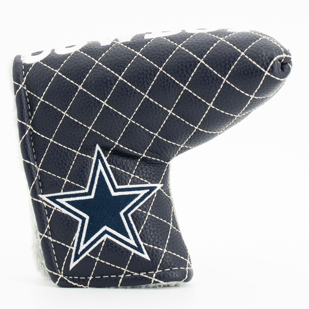 Dallas Cowboys Split Blade Putter quilted headcover, front view