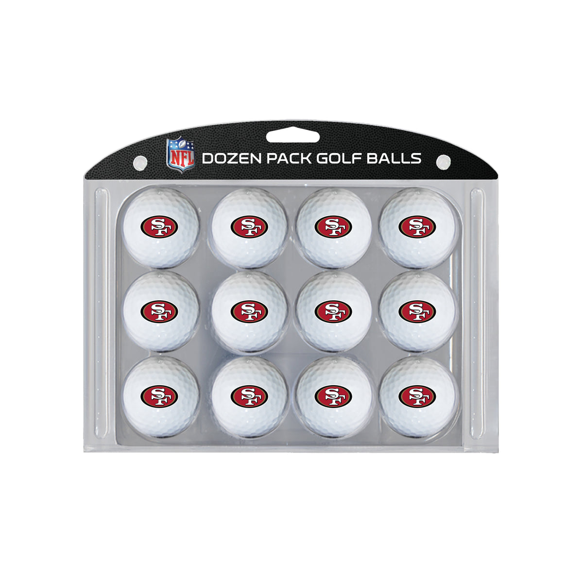 San Francisco 49ers logo golf balls, 12 pack