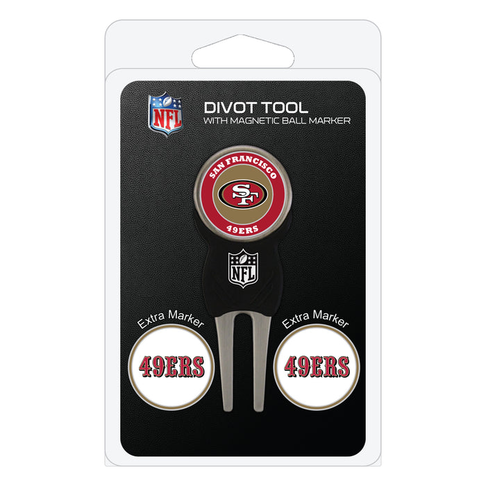 San Francisco 49ers divot repair tool and three ball markers