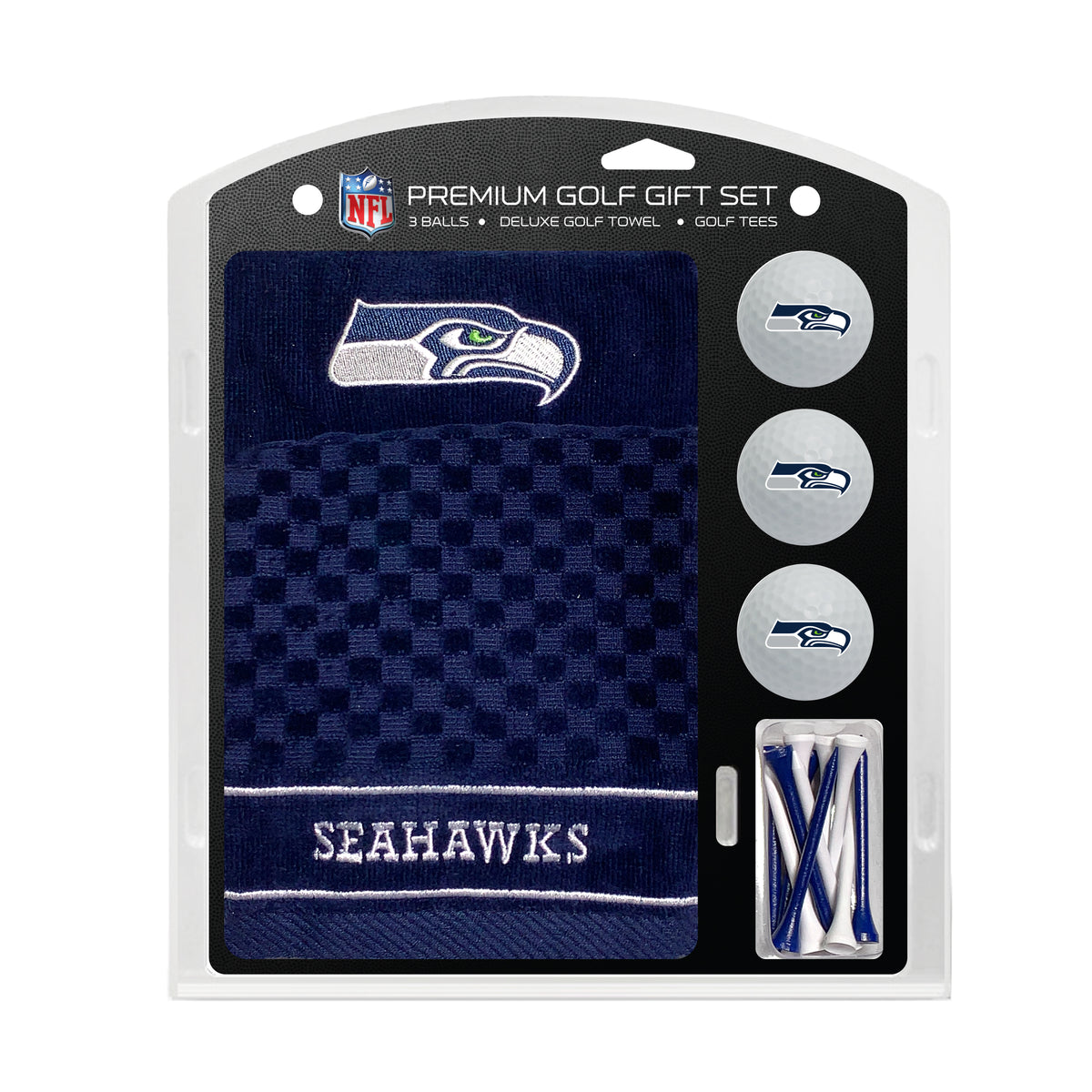 Seattle Seahawks Embroidered Towel Golf Gift Set