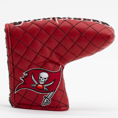 Tampa Bay Buccaneers Solid Blade Putter quilted headcover, front view