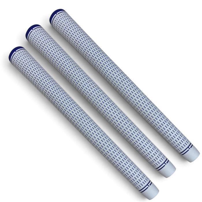 360 Golf Grips | 3 Pack White/Blue | Standard, Mid, Jumbo | High-Traction Rubber Grip - Standard - Club Rehab
