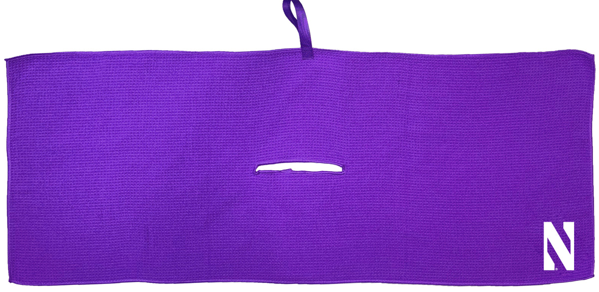 Northwestern Wildcats 16 x 40 microfiber golf towel with team logo
