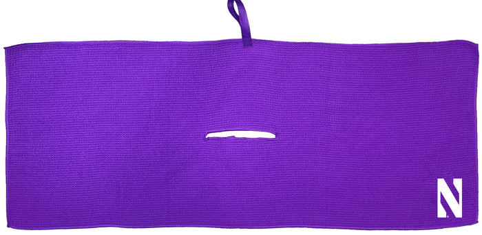 Northwestern Wildcats 16 x 40 microfiber golf towel with team logo