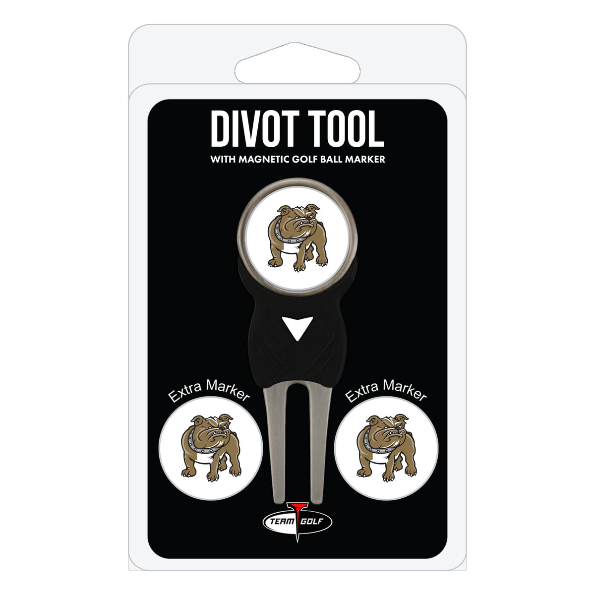 Bryant Bulldogs divot repair tool and three ball markers