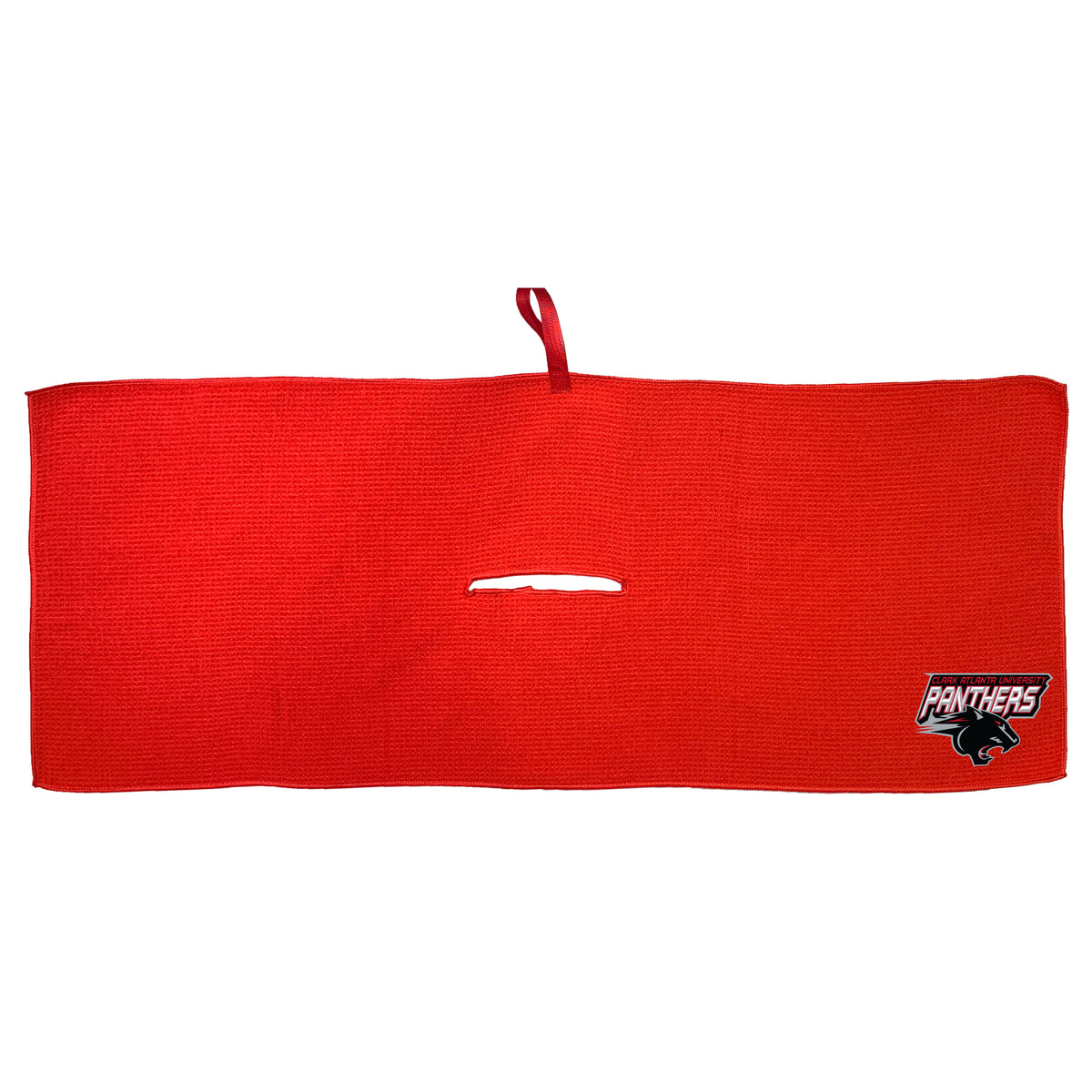 Clark Atlanta Panthers 16 x 40 microfiber golf towel with team logo
