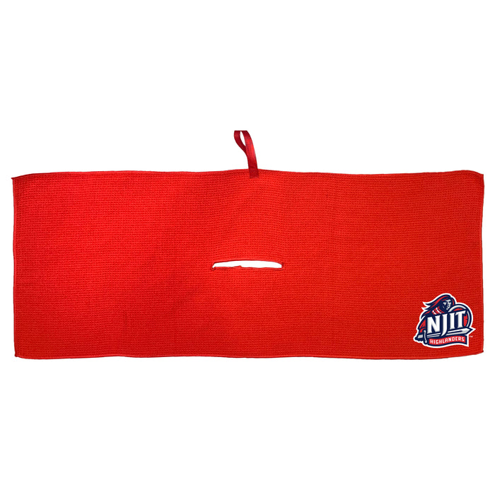 NJIT Highlanders 16 x 40 microfiber golf towel with team logo
