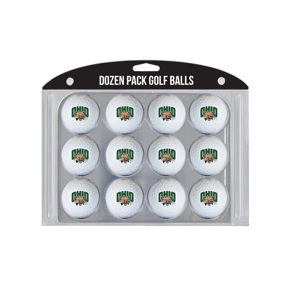 Ohio Bobcats logo golf balls, 12 pack