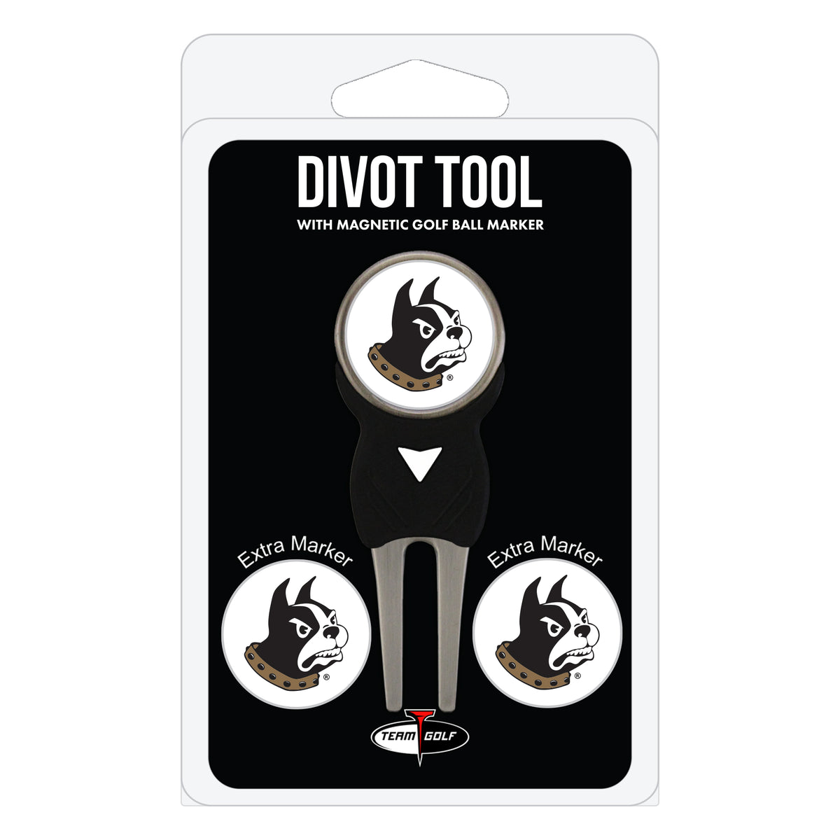 Wofford Terriers divot repair tool and three ball markers