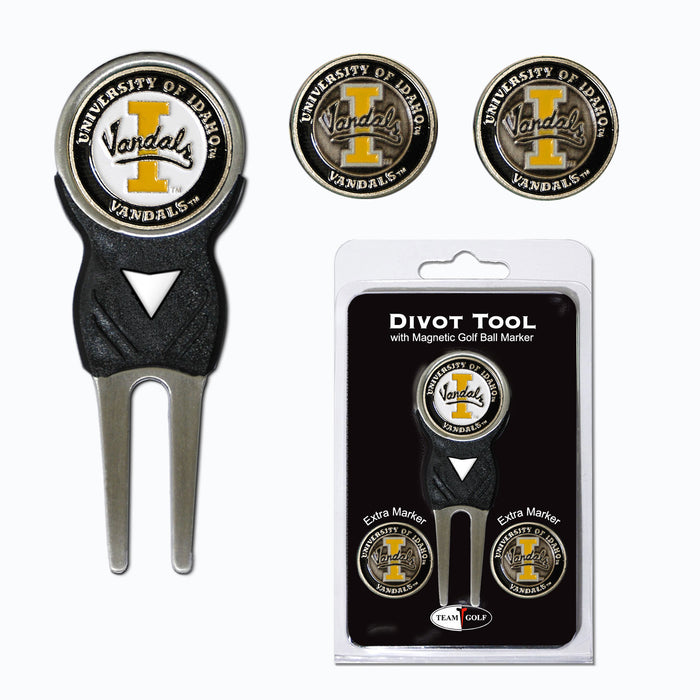 Idaho Vandals divot repair tool and three ball markers
