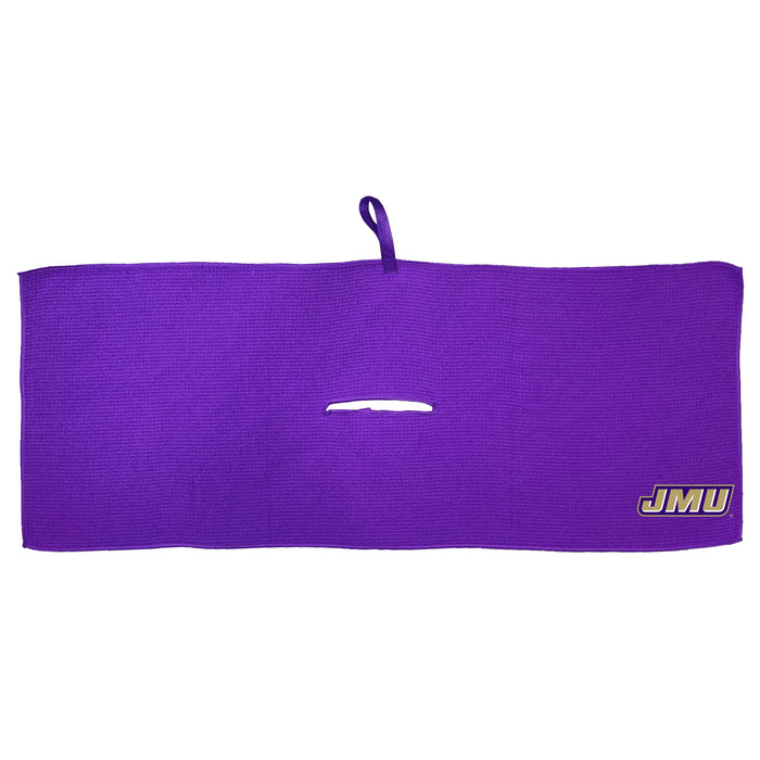 James Madison Dukes 16 x 40 microfiber golf towel with team logo