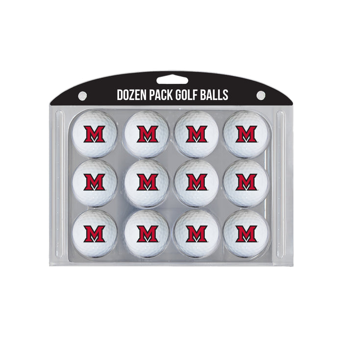 Miami (Ohio) RedHawks logo golf balls, 12 pack