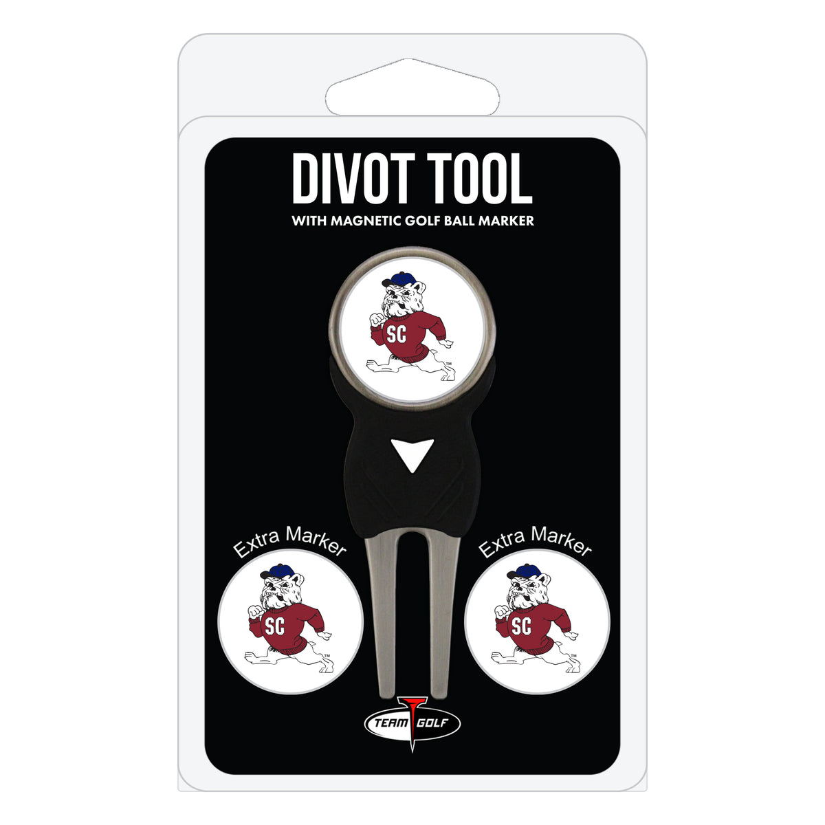 South Carolina State Bulldogs divot repair tool and three ball markers