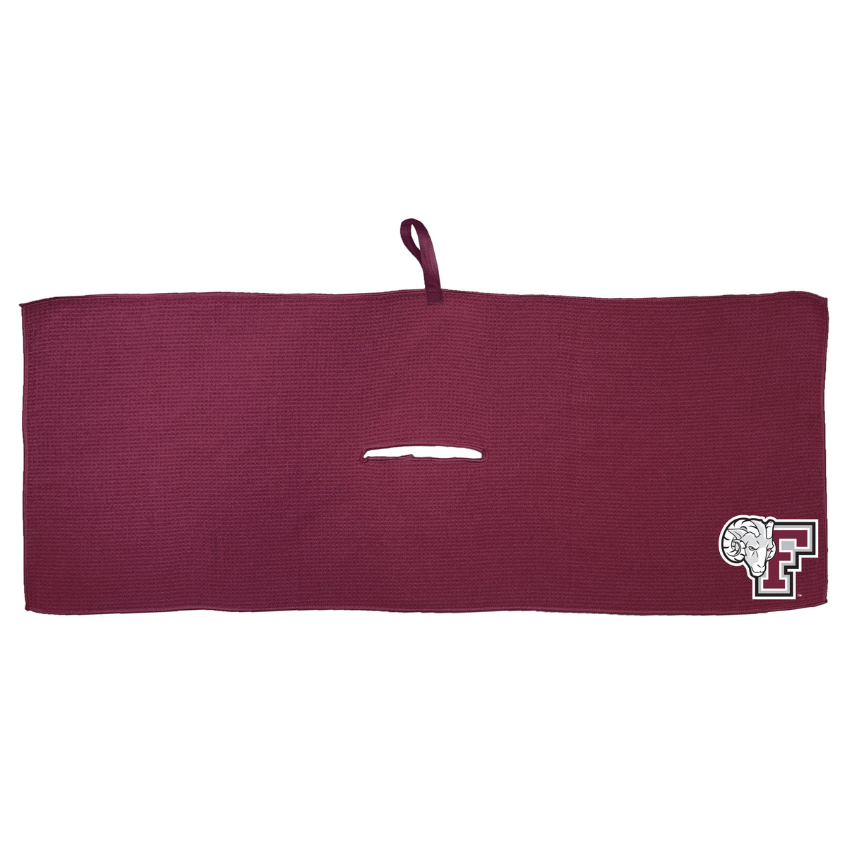 Fordham Rams 16 x 40 microfiber golf towel with team logo