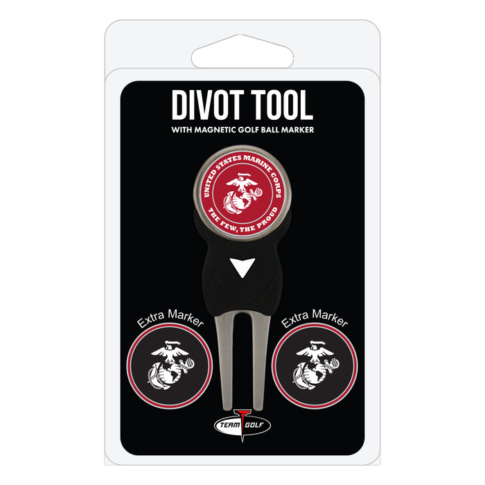 U.S. Marines divot repair tool and three ball markers