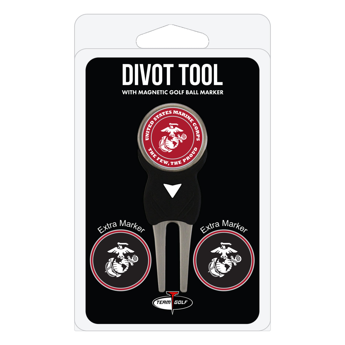 U.S. Marines divot repair tool and three ball markers