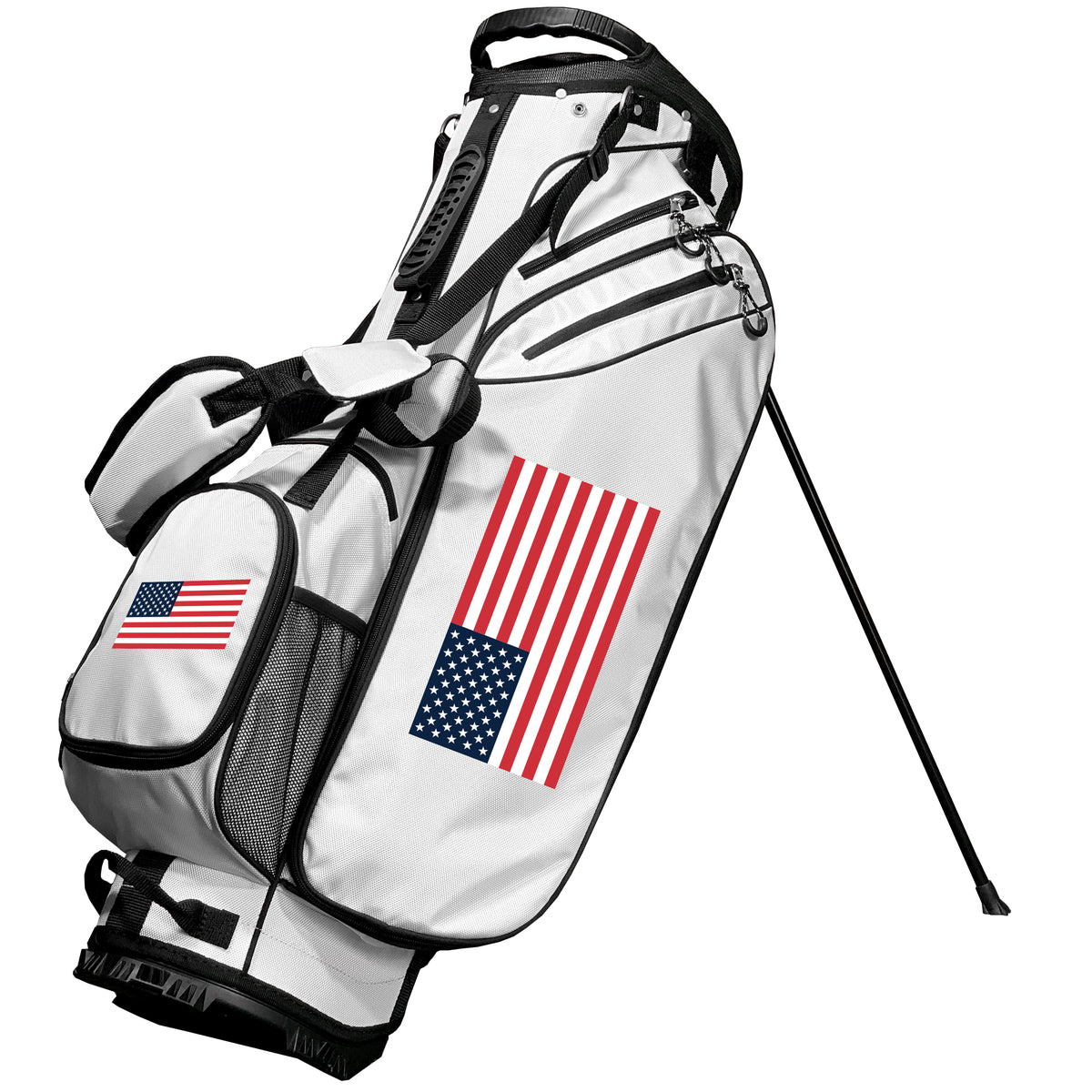 USA Flag Birdie stand golf bag, White color