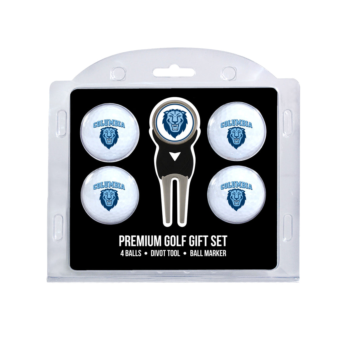 Columbia Lions 4-Ball Golf Gift Set