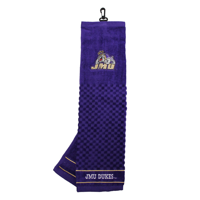 James Madison Dukes embroidered golf towel
